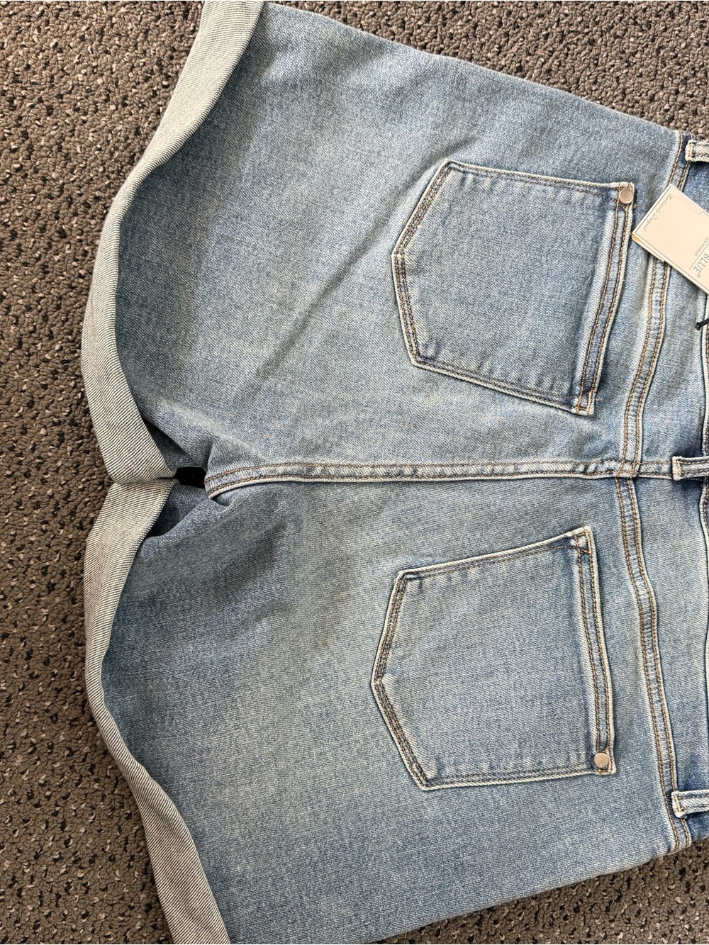 Judy Blue Light Blue Rolled Hem Denim Shorts - Picture 3 of 3